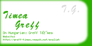 timea greff business card